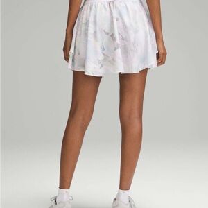 Lululemon Court Rival High Rise Skirt Long Nouveau Marble Womens Size 12